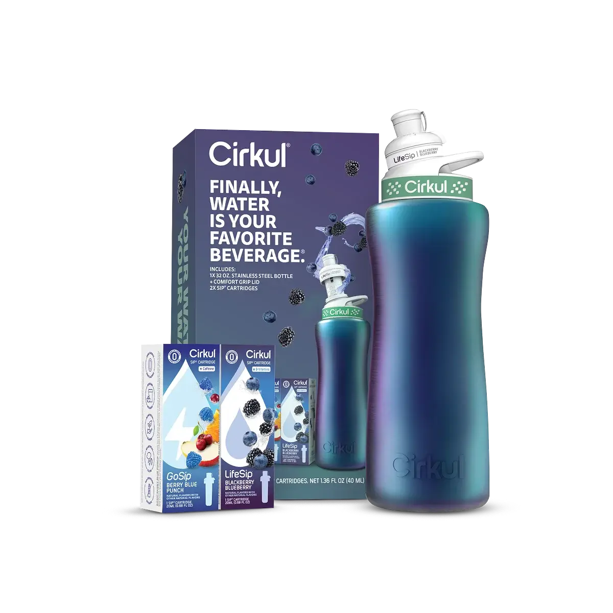 32oz. Chameleon Stainless Steel Bottle Starter Kit - Travel Edit