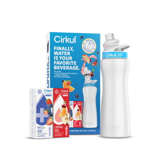 22oz. White Stainless Steel Bottle Starter Kit - Gift Ready