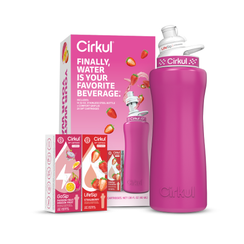 32oz. Hot Pink Stainless Steel Bottle Starter Kit - Fresh Pair