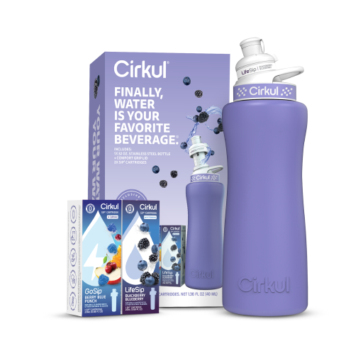 32oz. Matte Periwinkle Stainless Steel Bottle Starter Kit - Gift Ready