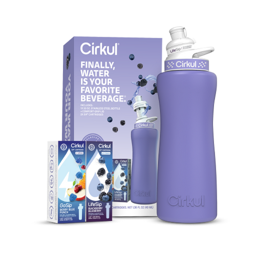 32oz. Matte Periwinkle Stainless Steel Bottle Starter Kit - Gift Ready