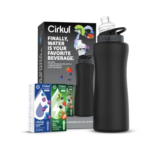 32oz. Matte Black Stainless Steel Bottle Starter Kit - Essential Set